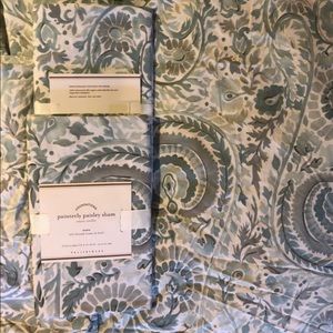 Pottery Barn King size Duvet and 4 shams